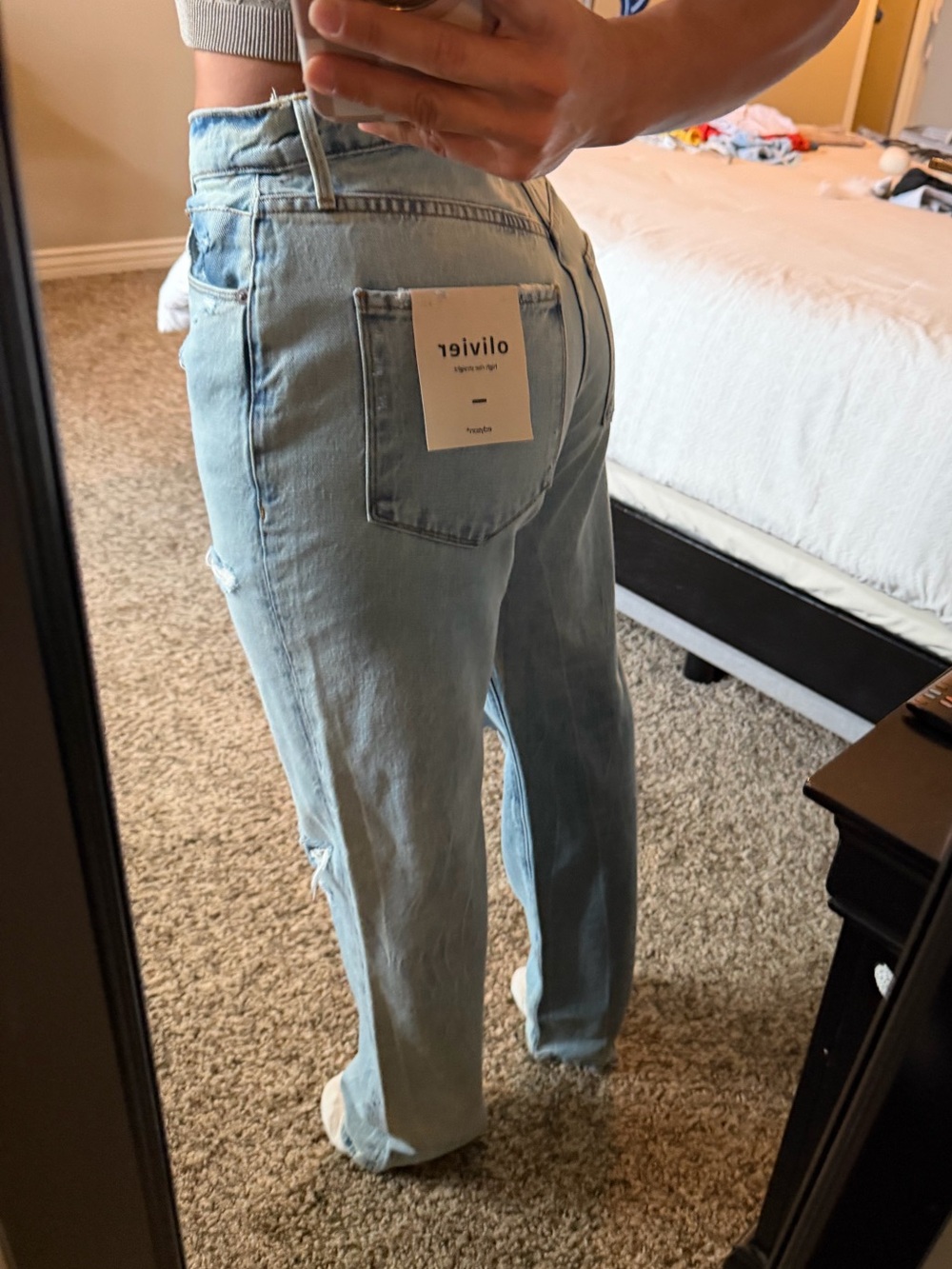 Edison olivier high rise straight jeans NWT